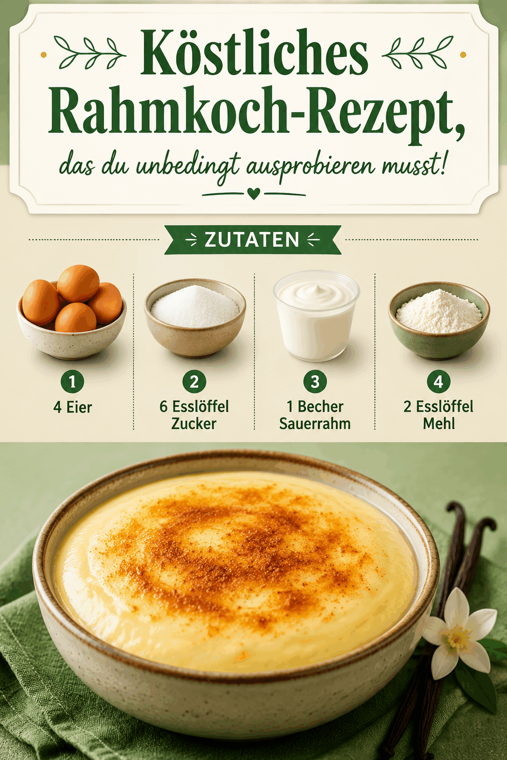 Köstliches Rahmkoch-Rezept, das du unbedingt ausprobieren musst!
