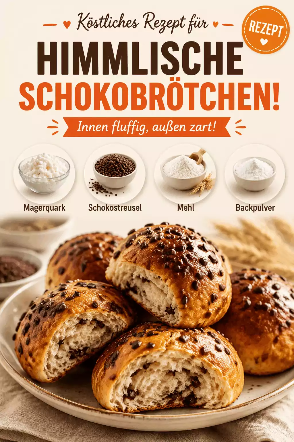 Köstliches Rezept für himmlische Schokobrötchen!