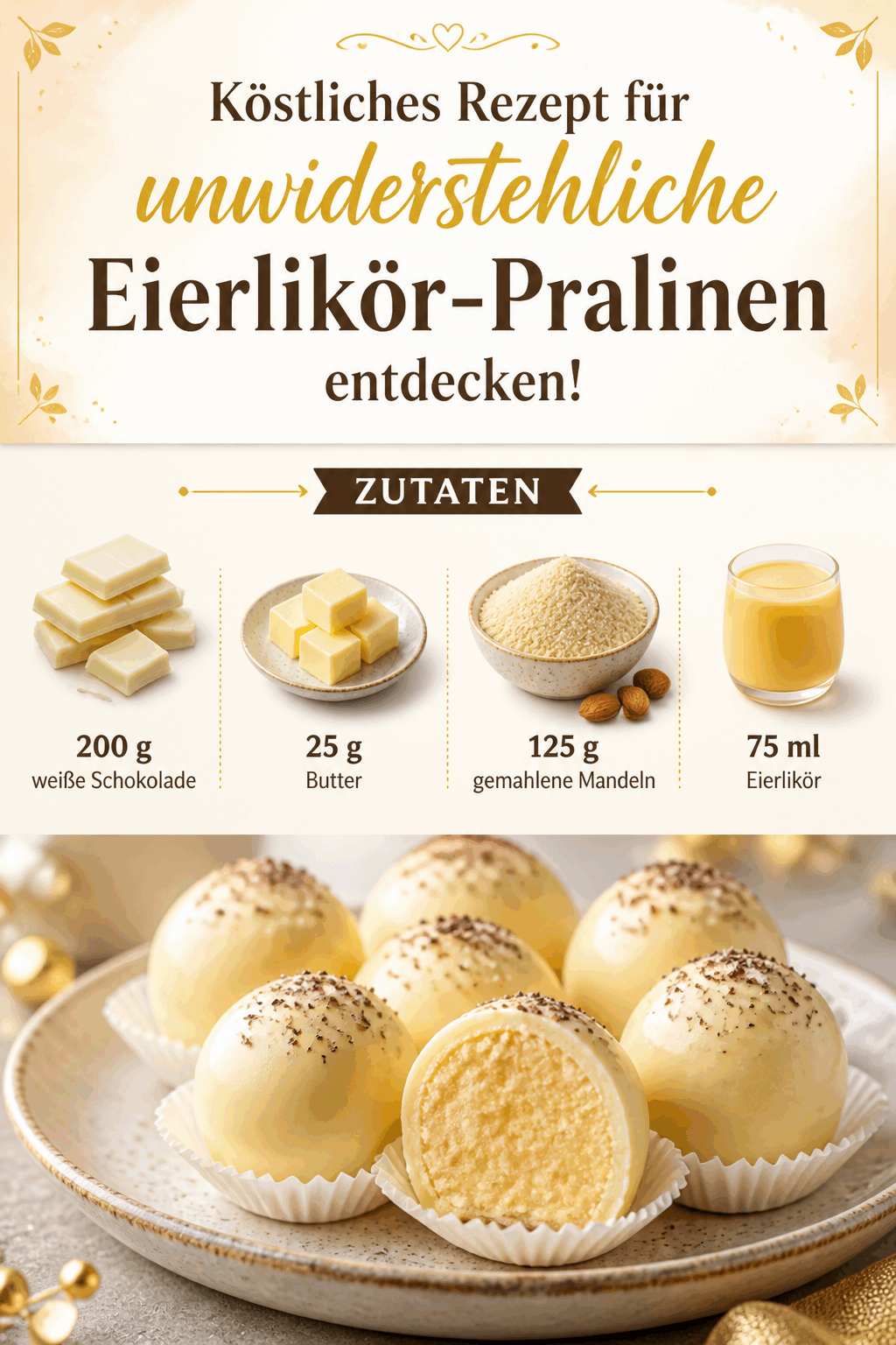 Köstliches Rezept für unwiderstehliche Eierlikör-Pralinen entdecken!