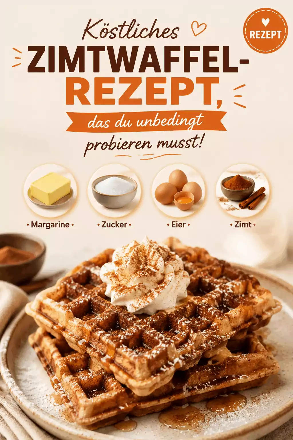 Köstliches Zimtwaffel-Rezept, das du unbedingt probieren musst!