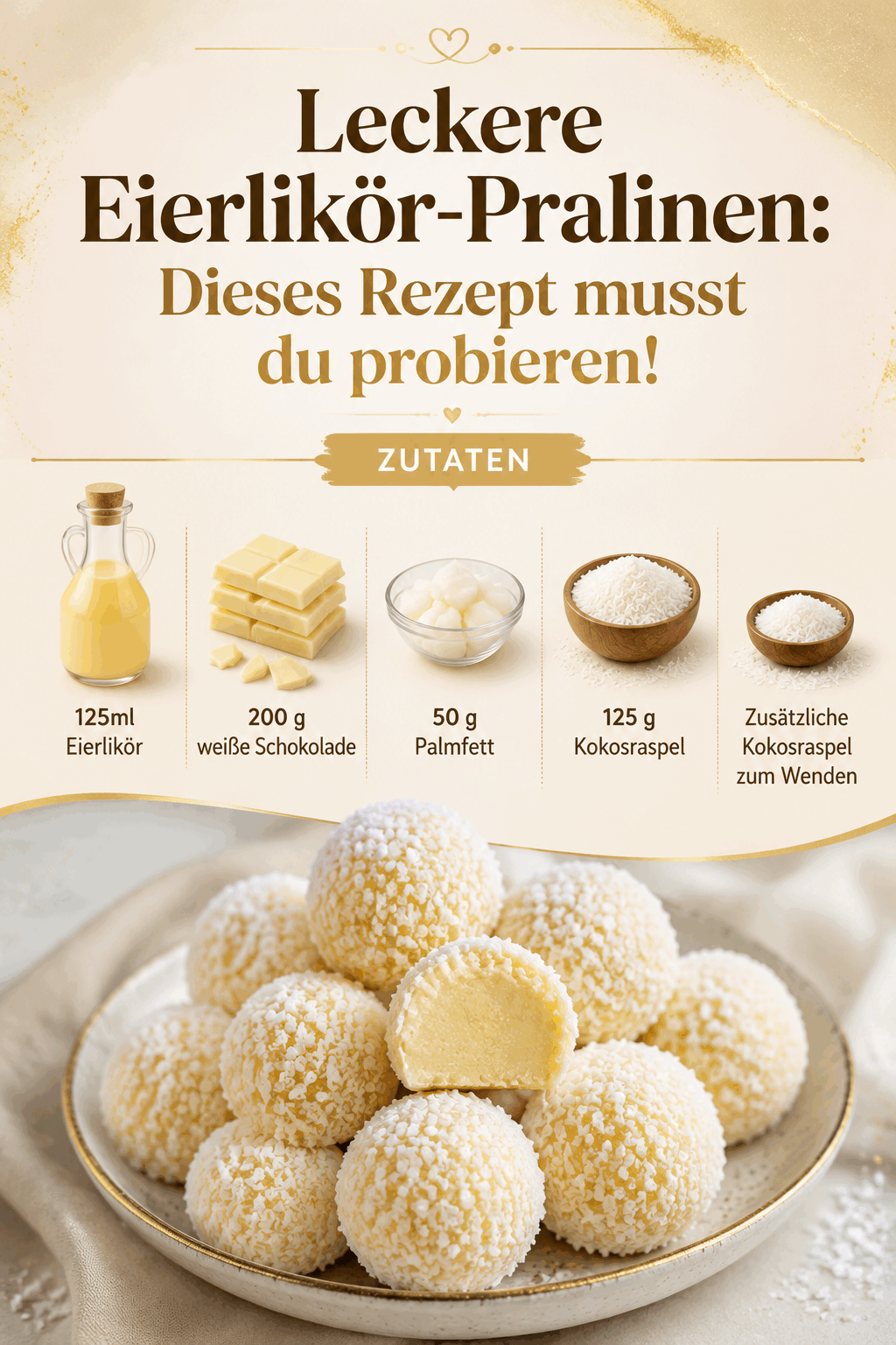 Leckere Eierlikör-Pralinen: Dieses Rezept musst du probieren!