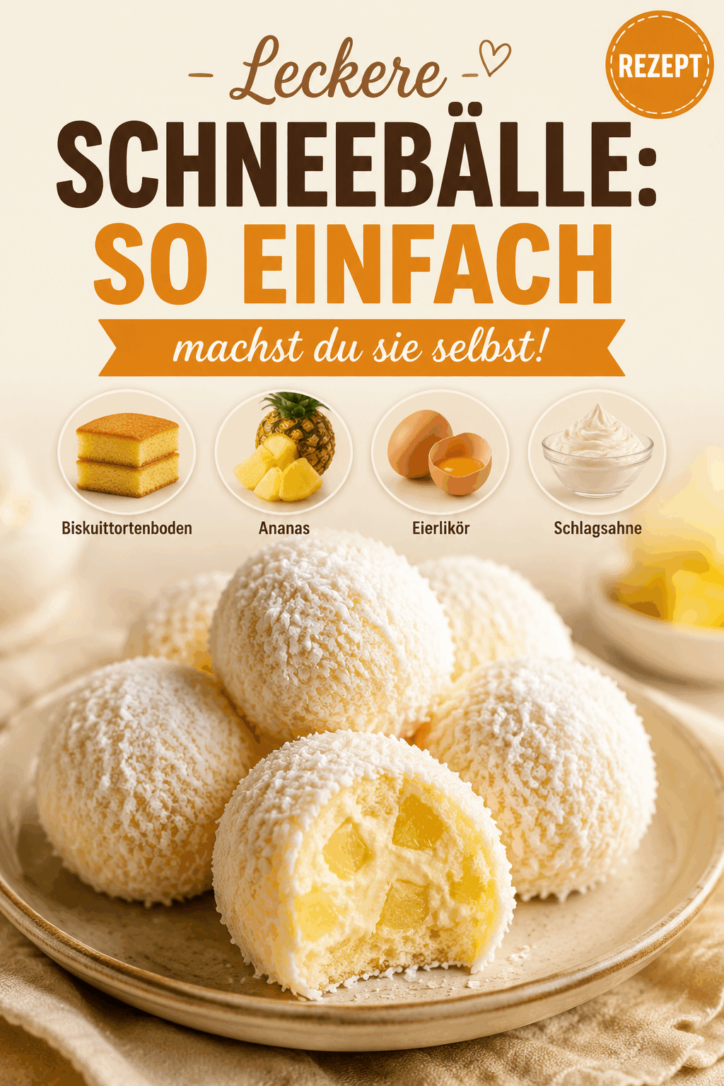 Leckere Schneebälle: So einfach machst du sie selbst!
