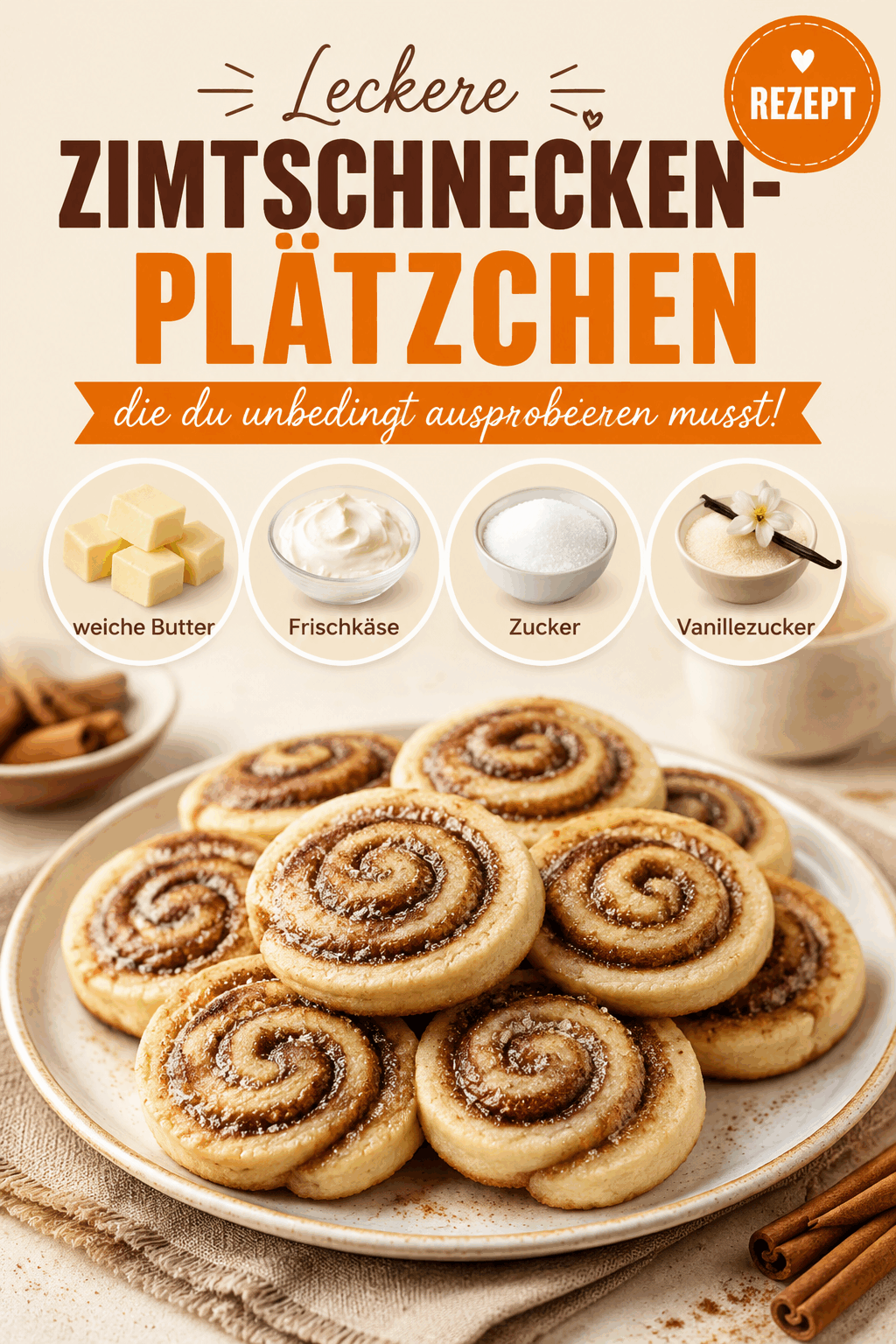 Leckere Zimtschnecken-Plätzchen, die du unbedingt ausprobieren musst!