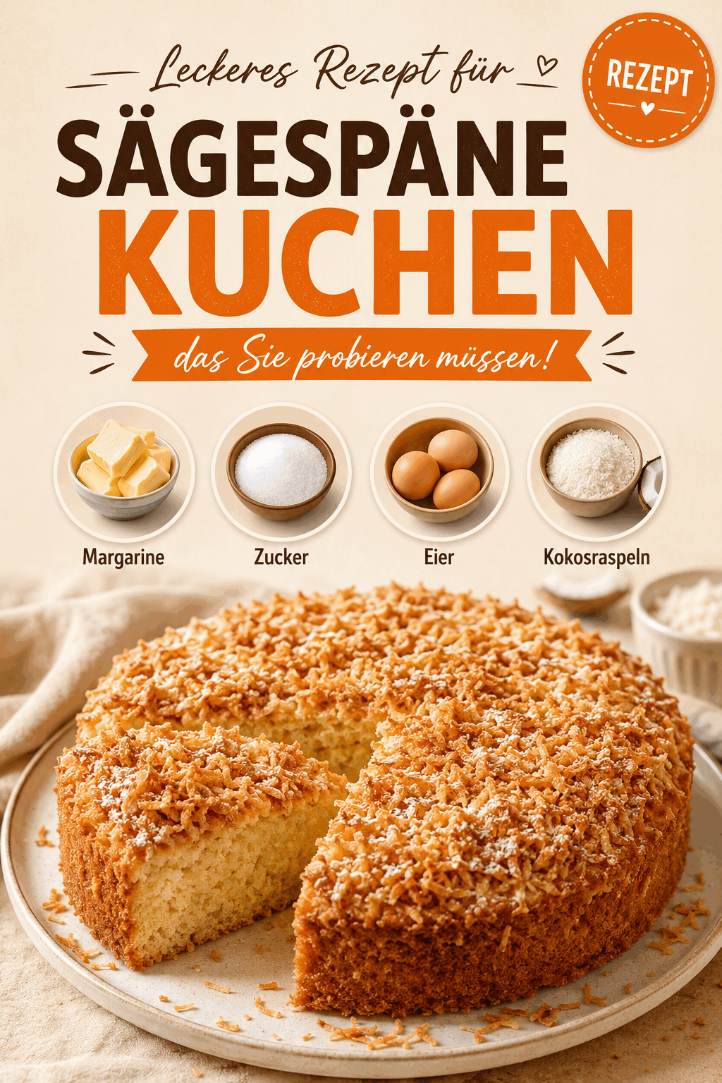 Leckeres Rezept für Sägespänekuchen, das Sie probieren müssen!
