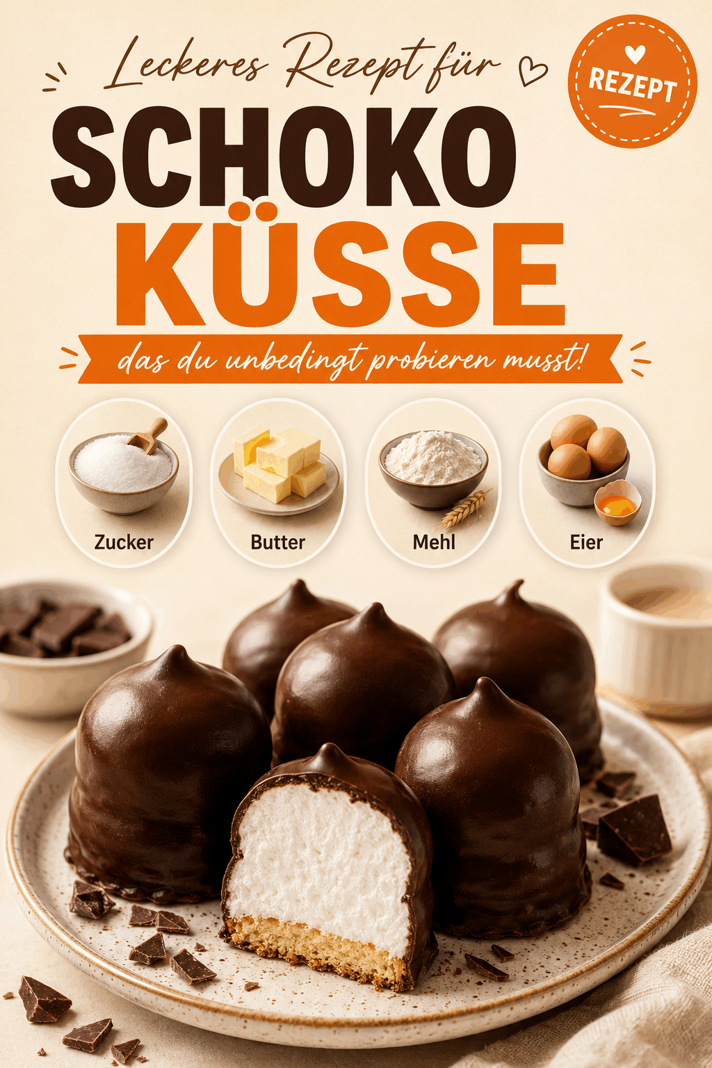 Leckeres Rezept für Schokoküsse, das du unbedingt probieren musst!