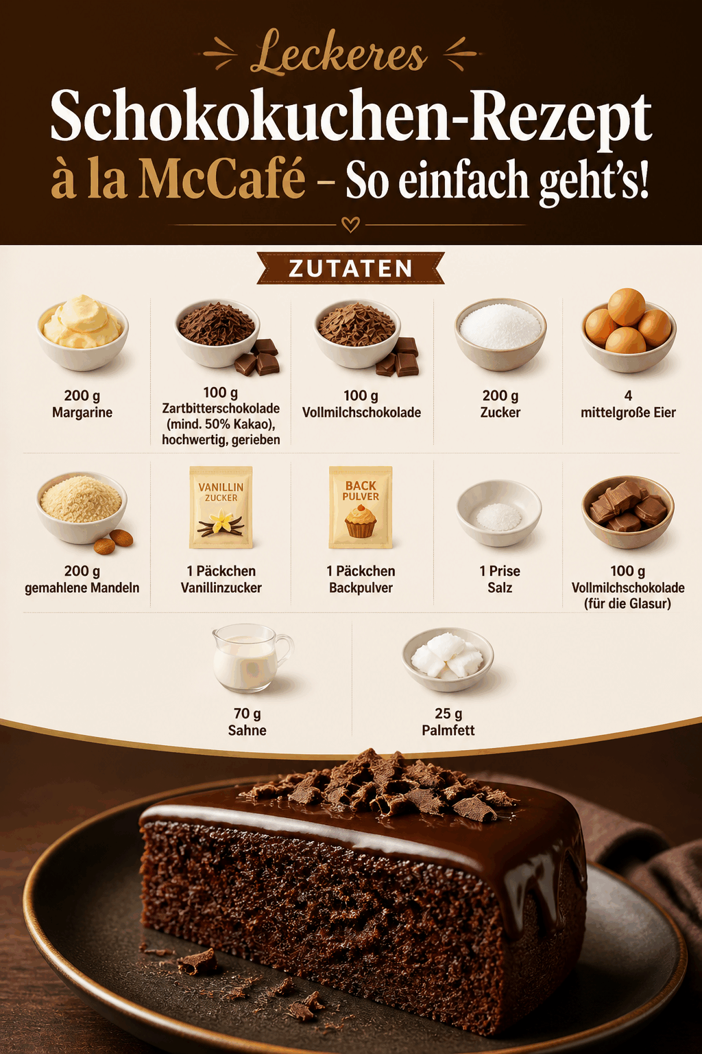 Leckeres Schokokuchen-Rezept à la McCafé – So einfach geht’s!