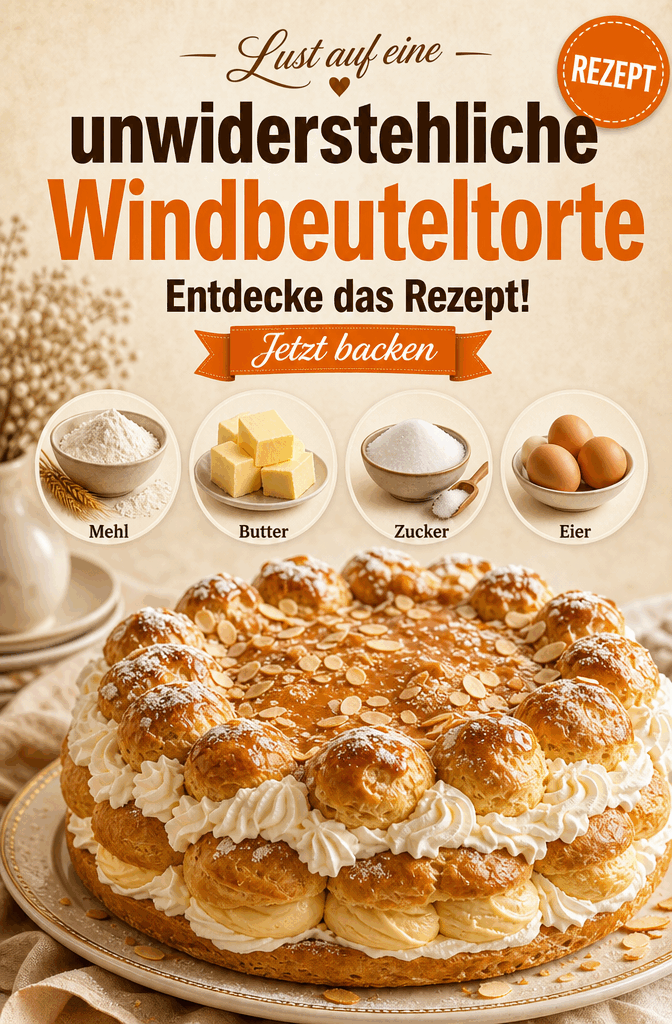 Lust auf eine unwiderstehliche Windbeuteltorte? Entdecke das Rezept!
