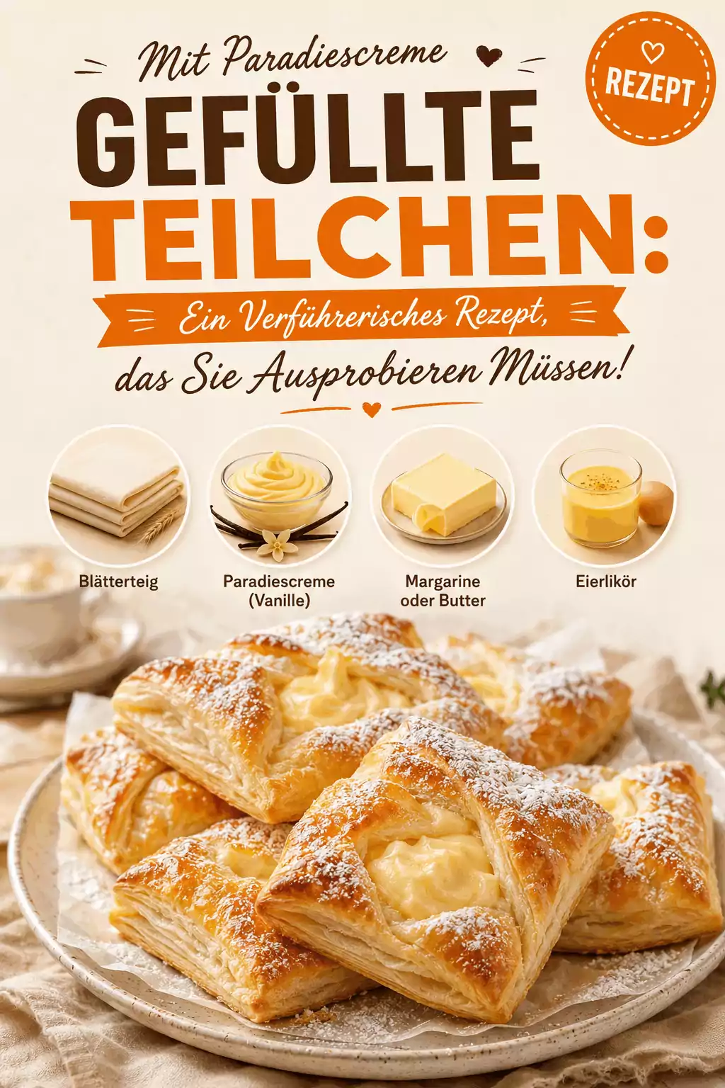Mit Paradiescreme Gefüllte Teilchen: Ein Verführerisches Rezept, das Sie Ausprobieren Müssen!