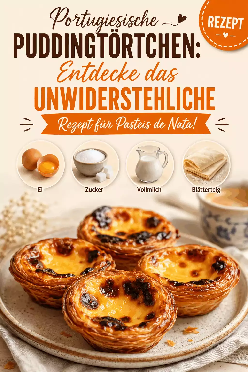 Portugiesische Puddingtörtchen: Entdecke das unwiderstehliche Rezept für Pasteis de Nata!