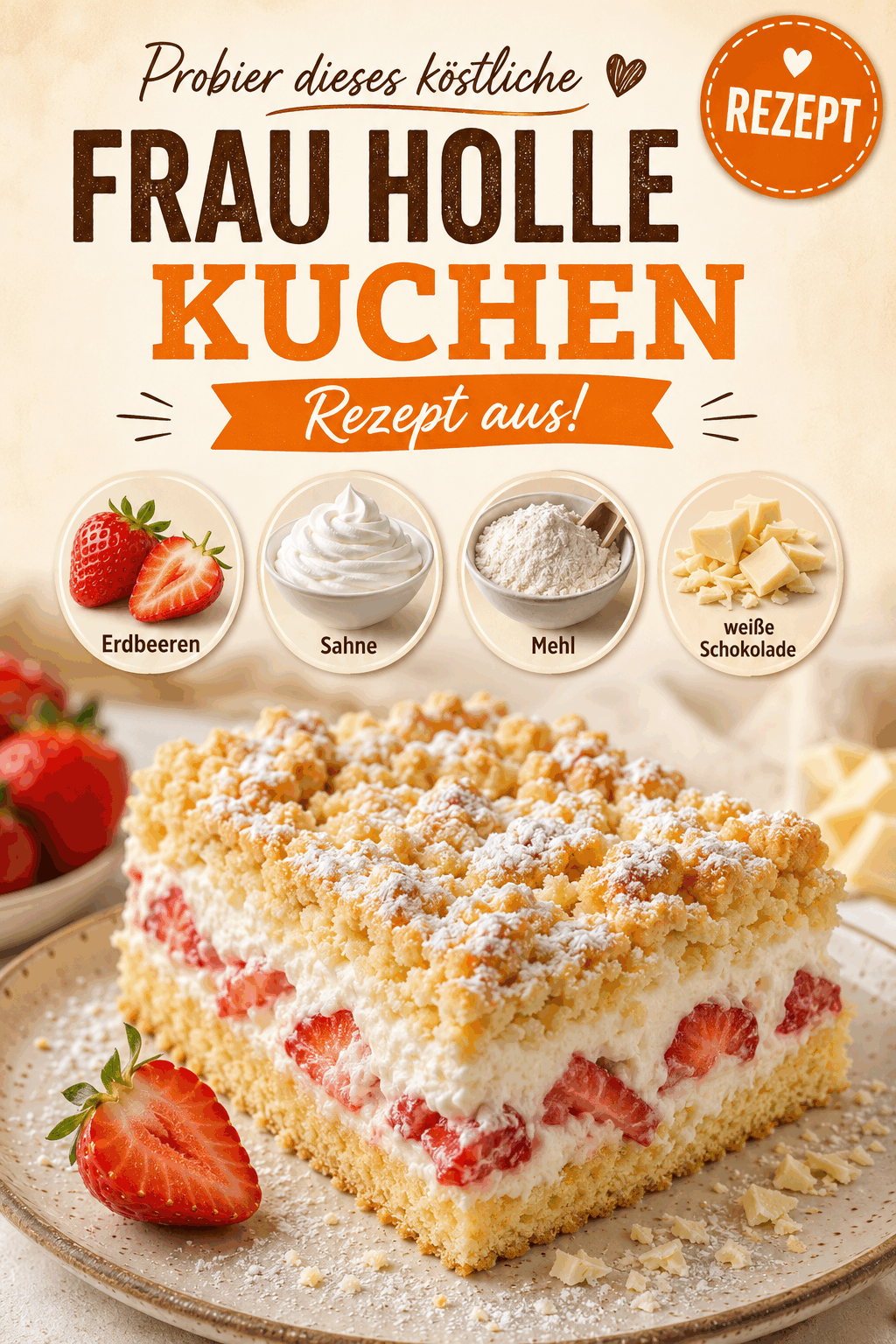 Probier dieses köstliche Frau Holle Kuchen Rezept aus!