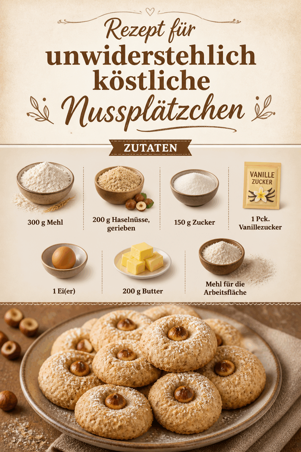 Rezept für unwiderstehlich köstliche Nussplätzchen