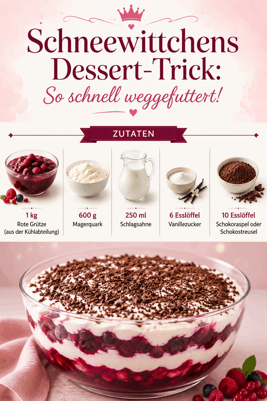 Schneewittchens Dessert-Trick: So schnell weggefuttert!