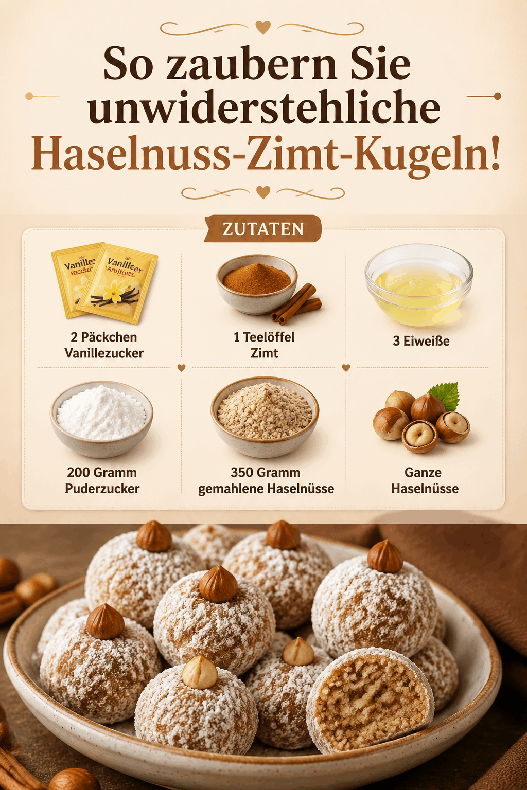 So zaubern Sie unwiderstehliche Haselnuss-Zimt-Kugeln!