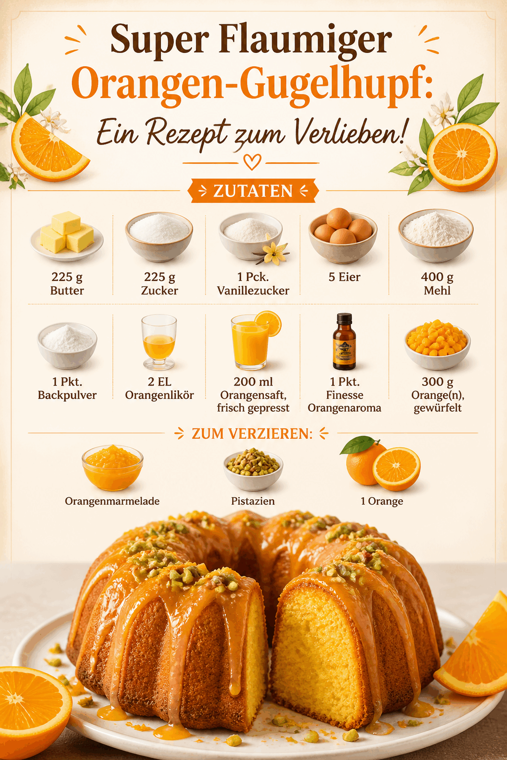 Super Flaumiger Orangen-Gugelhupf: Ein Rezept zum Verlieben!