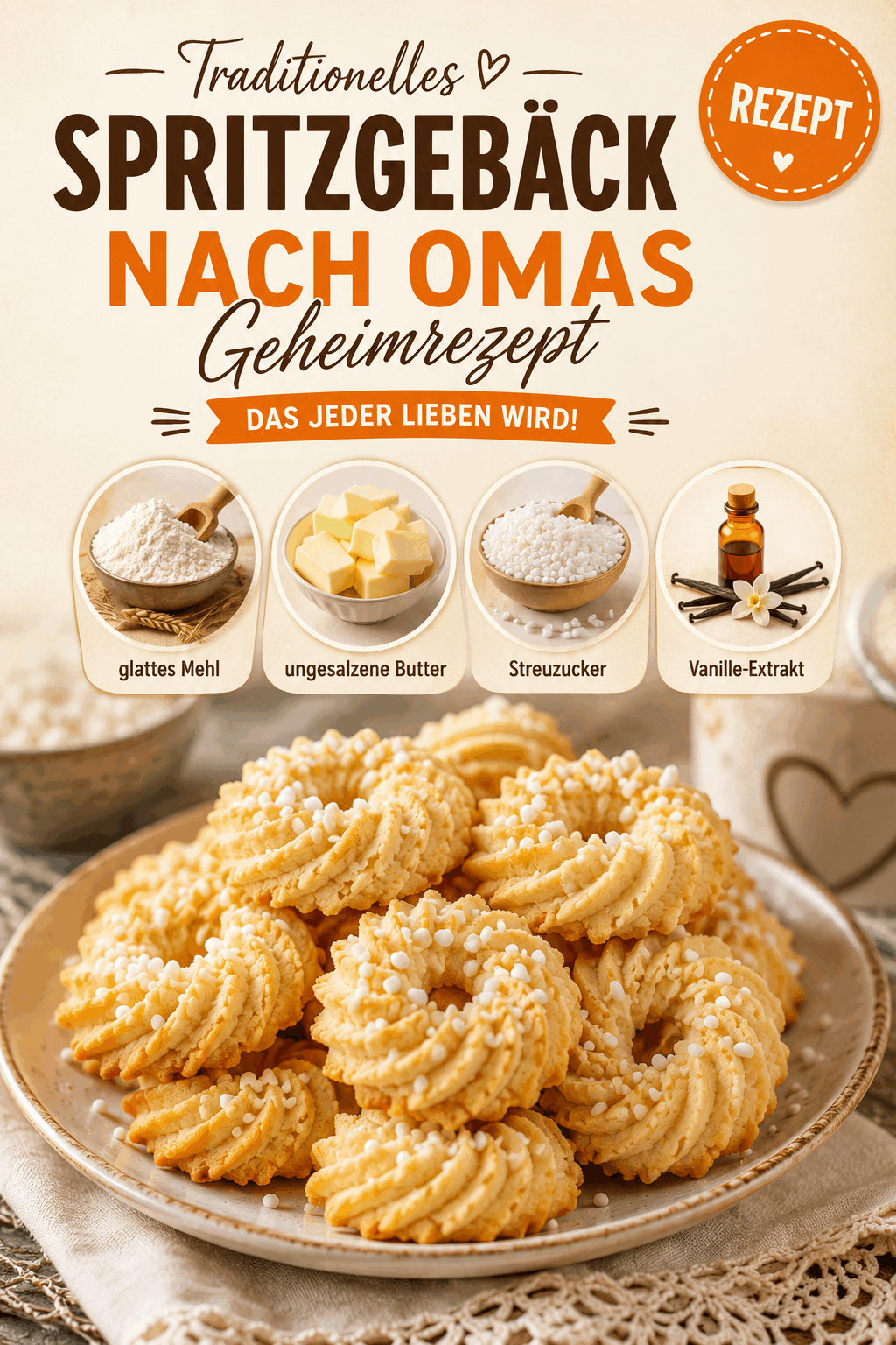 Traditionelles Spritzgebäck nach Omas Geheimrezept, das jeder lieben wird!