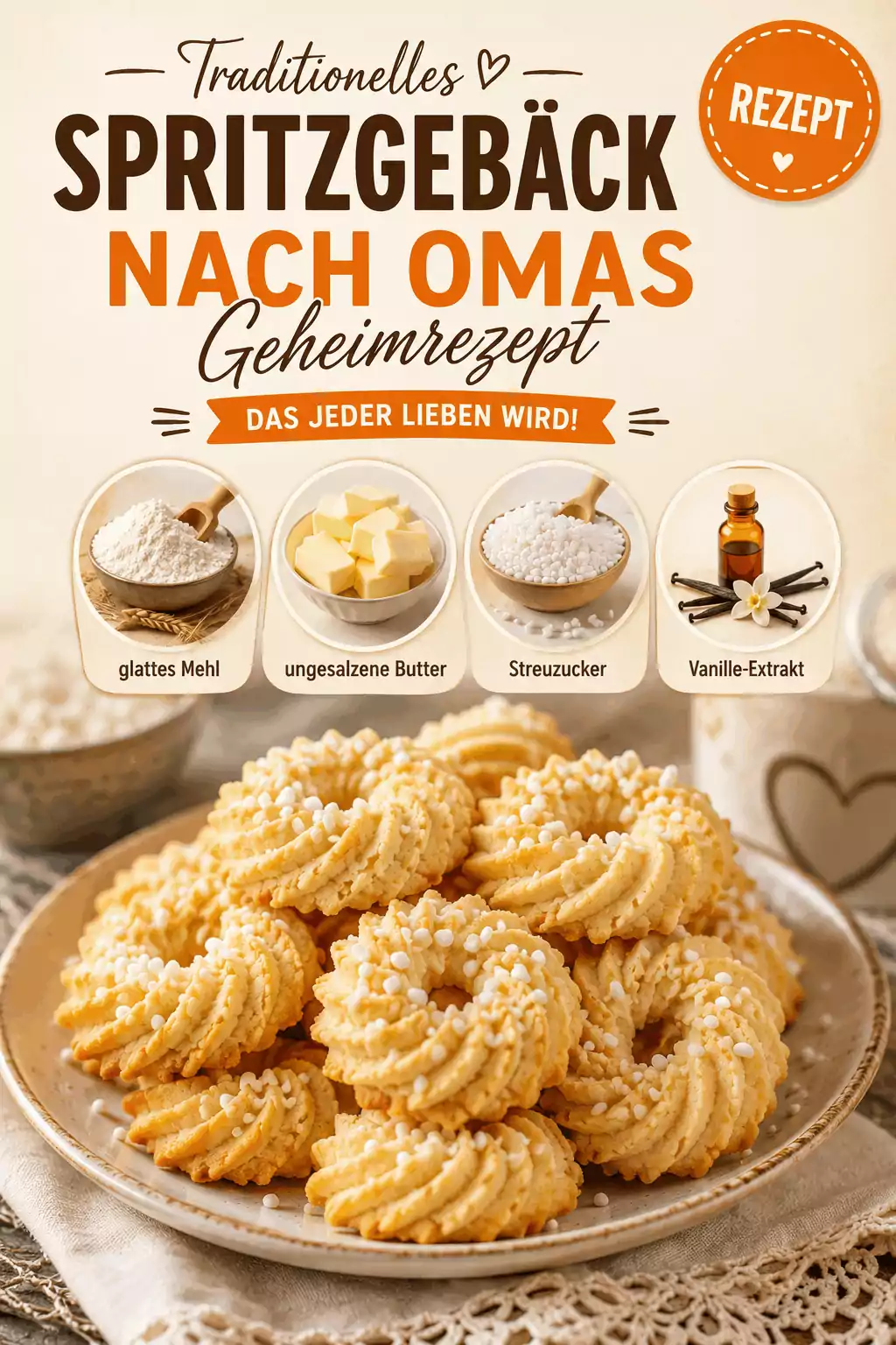 Traditionelles Spritzgebäck nach Omas Geheimrezept, das jeder lieben wird!