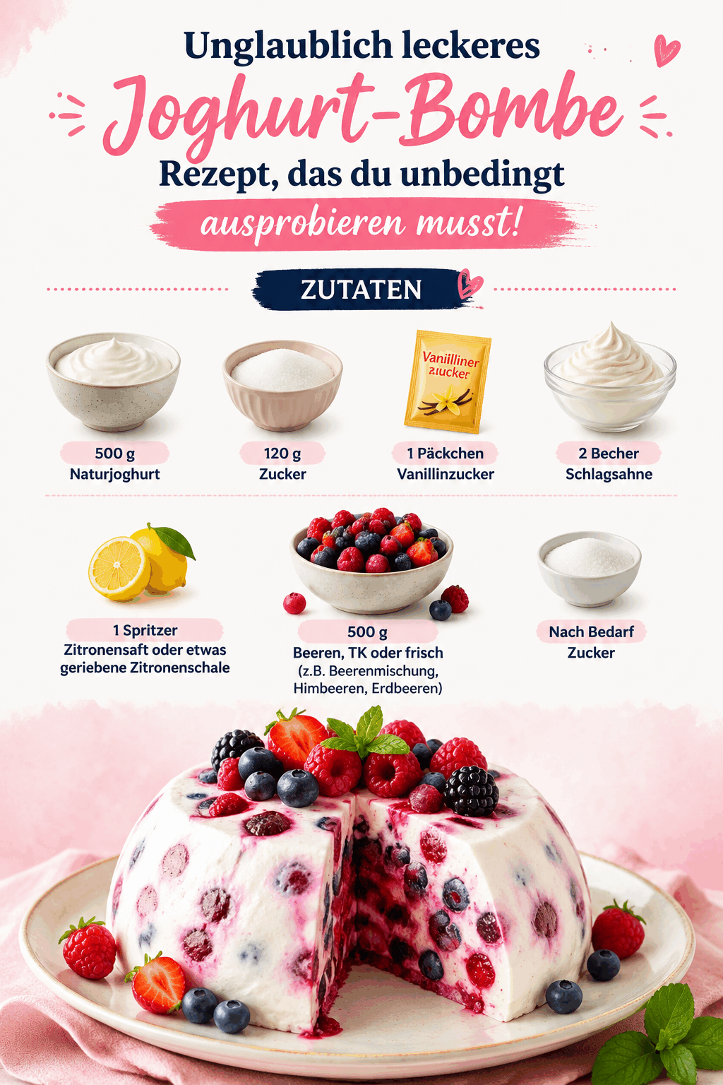 Unglaublich leckeres Joghurt-Bombe Rezept, das du unbedingt ausprobieren musst!