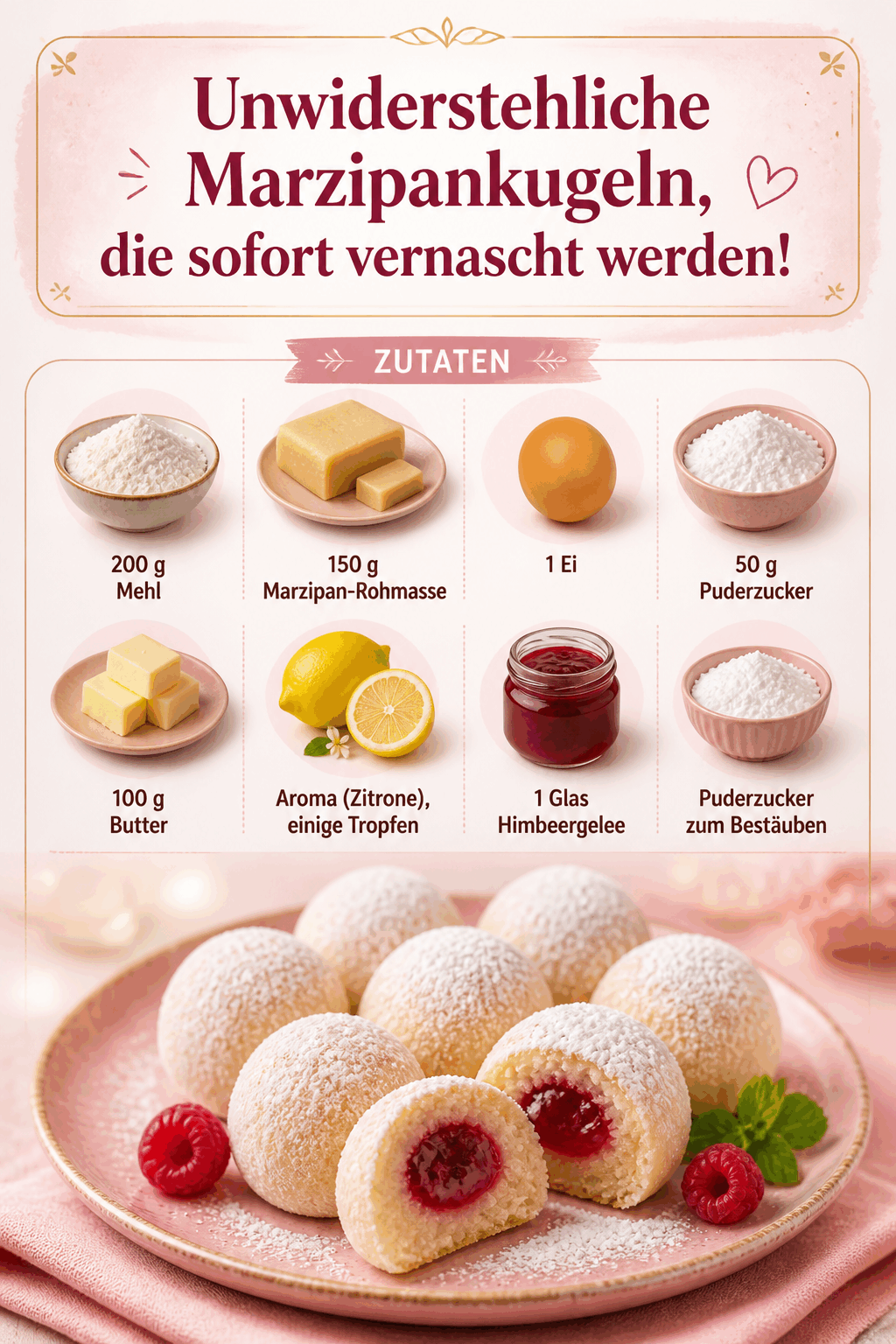 Unwiderstehliche Marzipankugeln, die sofort vernascht werden!