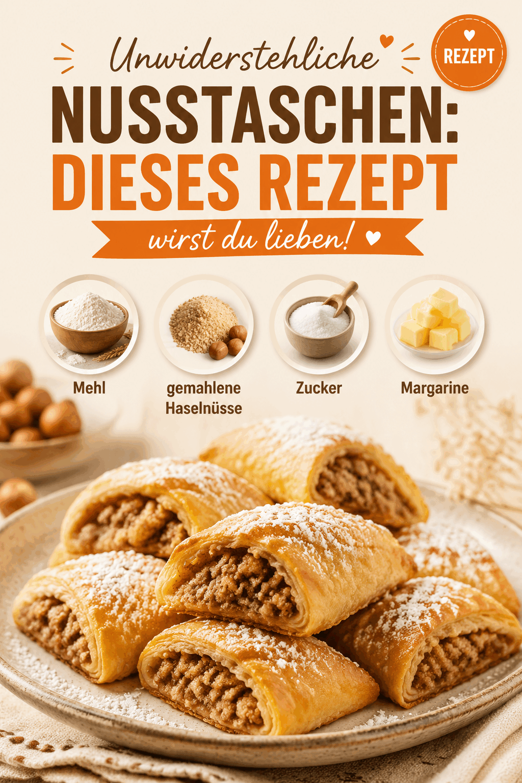 Unwiderstehliche Nusstaschen: Dieses Rezept wirst du lieben!