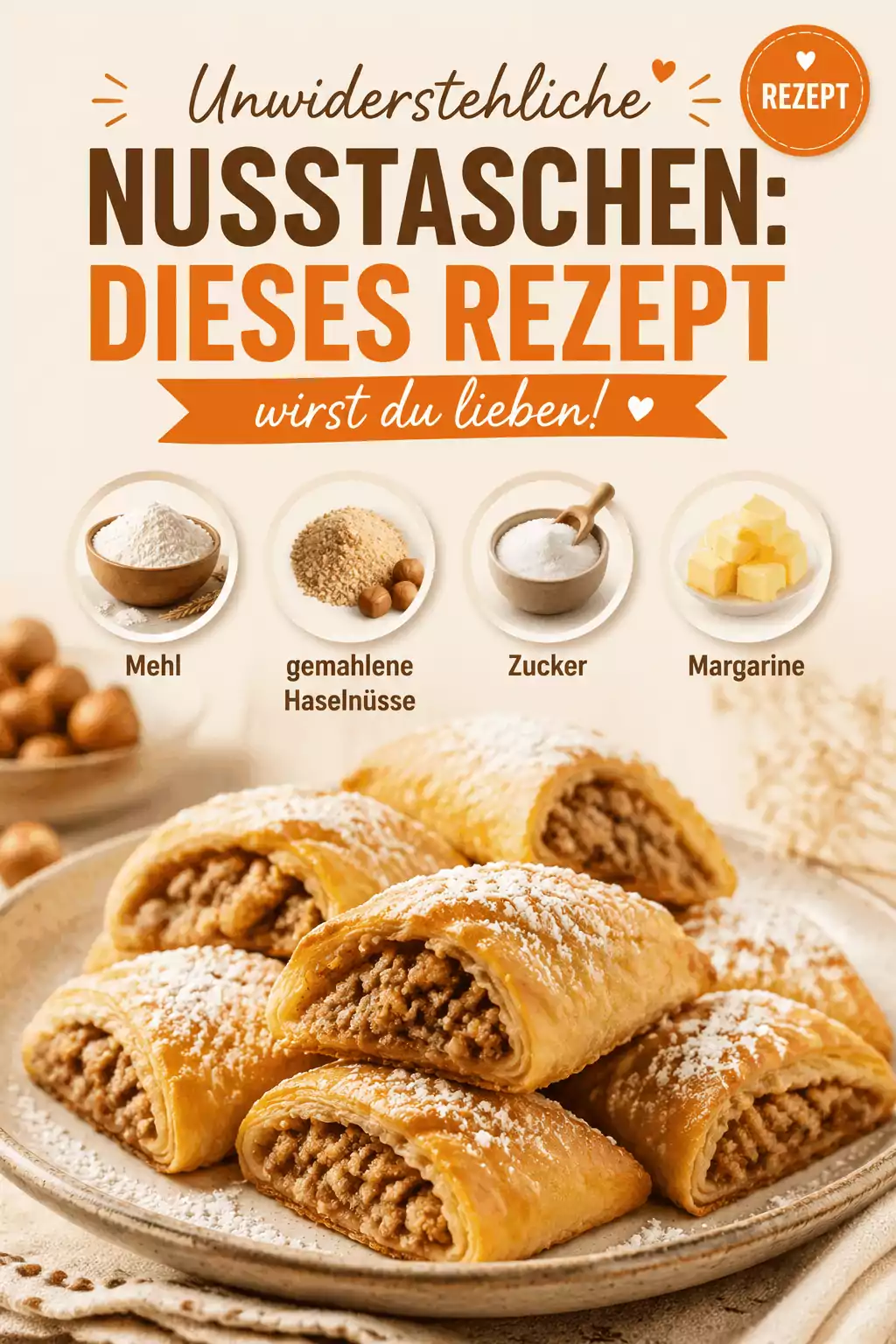 Unwiderstehliche Nusstaschen: Dieses Rezept wirst du lieben!