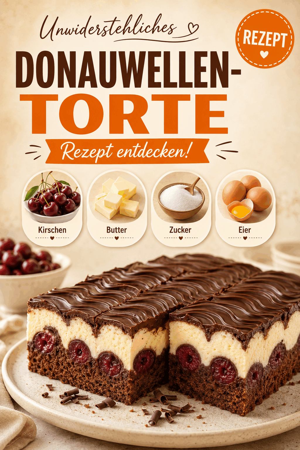 Unwiderstehliches Donauwellen-Torte Rezept entdecken!