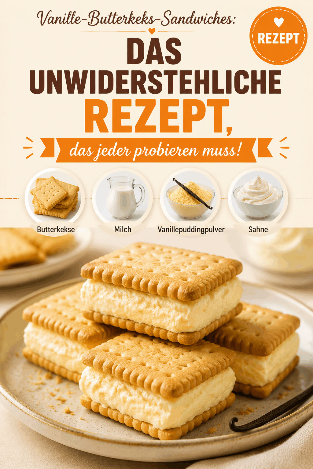 Vanille-Butterkeks-Sandwiches: Das unwiderstehliche Rezept, das jeder probieren muss!