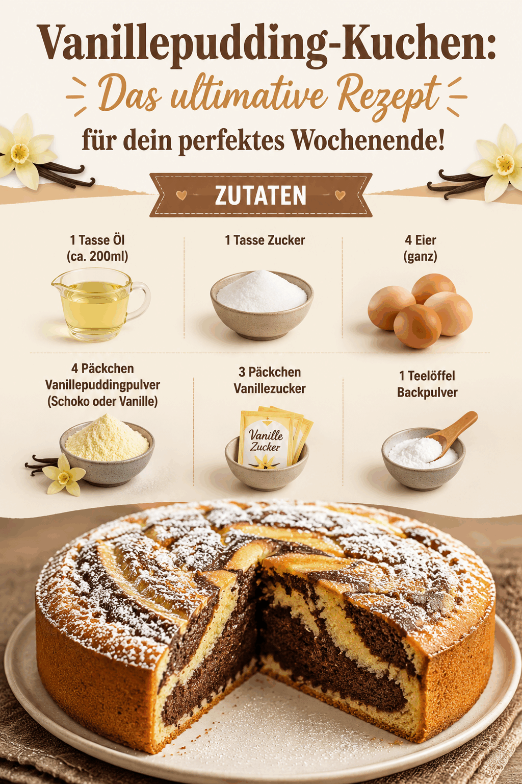 Vanillepudding-Kuchen: Das ultimative Rezept für dein perfektes Wochenende!