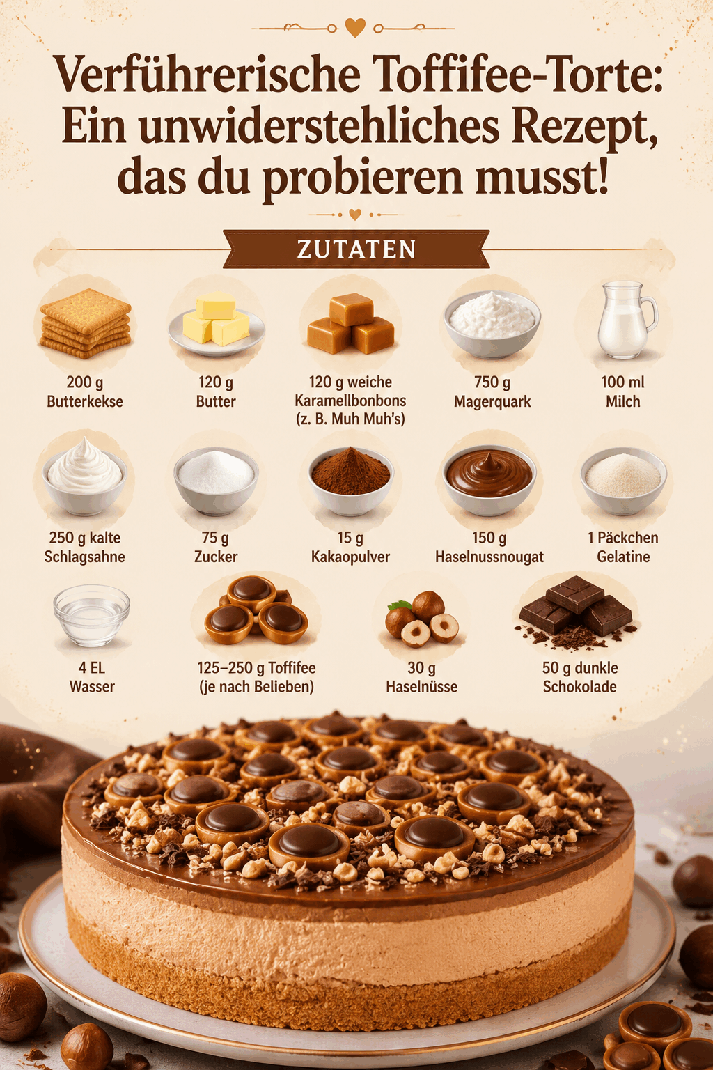 Verführerische Toffifee-Torte: Ein unwiderstehliches Rezept, das du probieren musst!