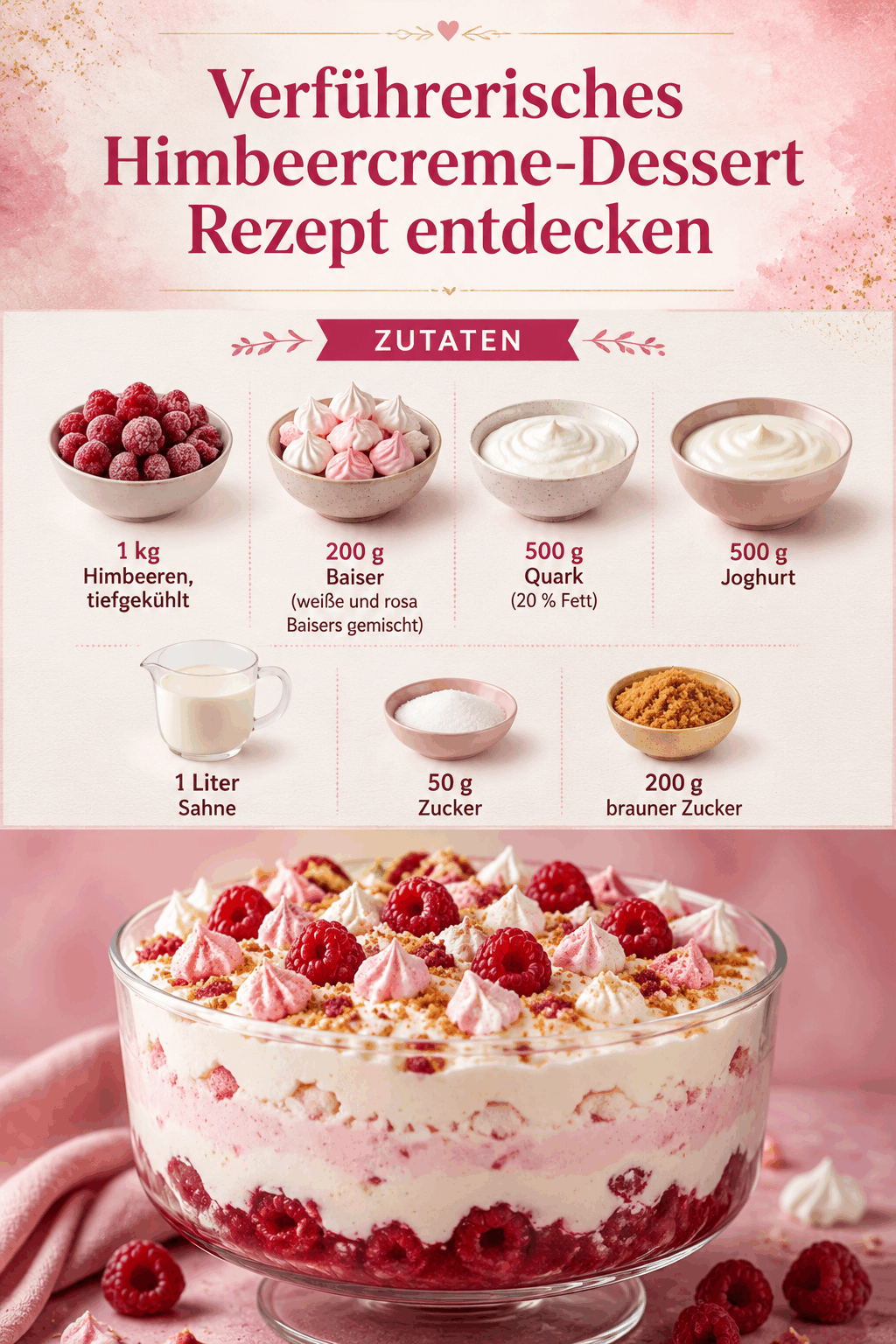 Verführerisches Himbeercreme-Dessert Rezept entdecken