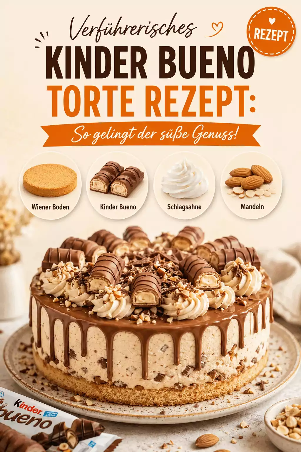 Verführerisches Kinder Bueno Torte Rezept: So gelingt der süße Genuss!