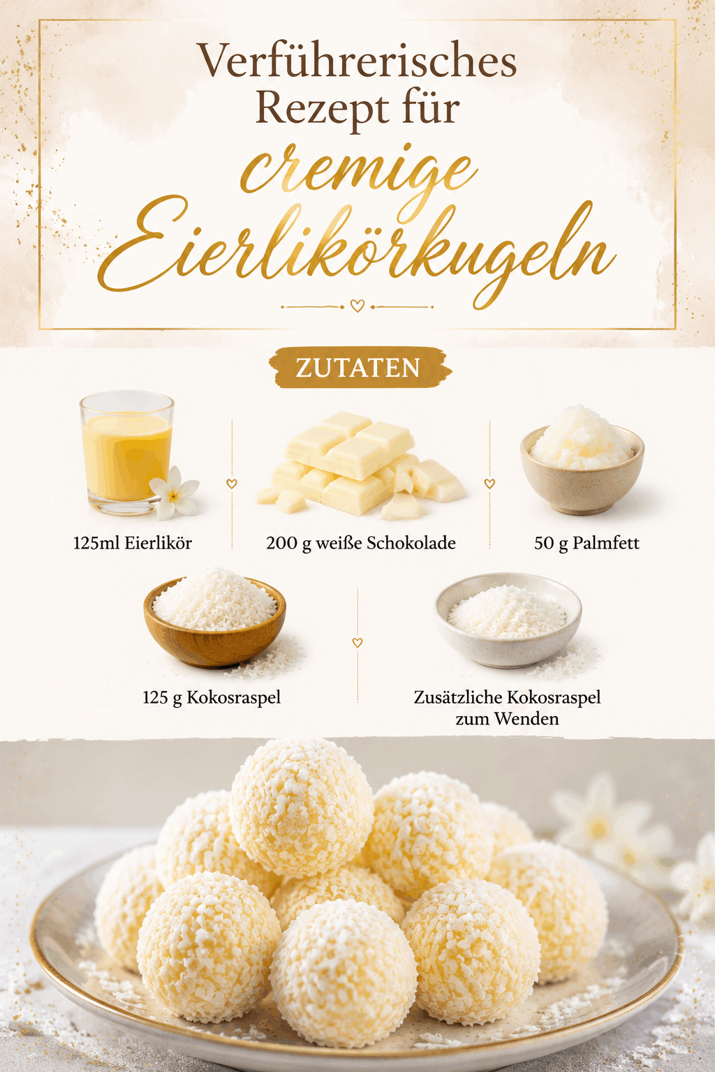 Verführerisches Rezept für cremige Eierlikörkugeln