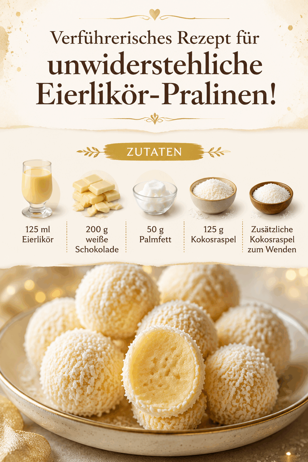 Verführerisches Rezept für unwiderstehliche Eierlikör-Pralinen!