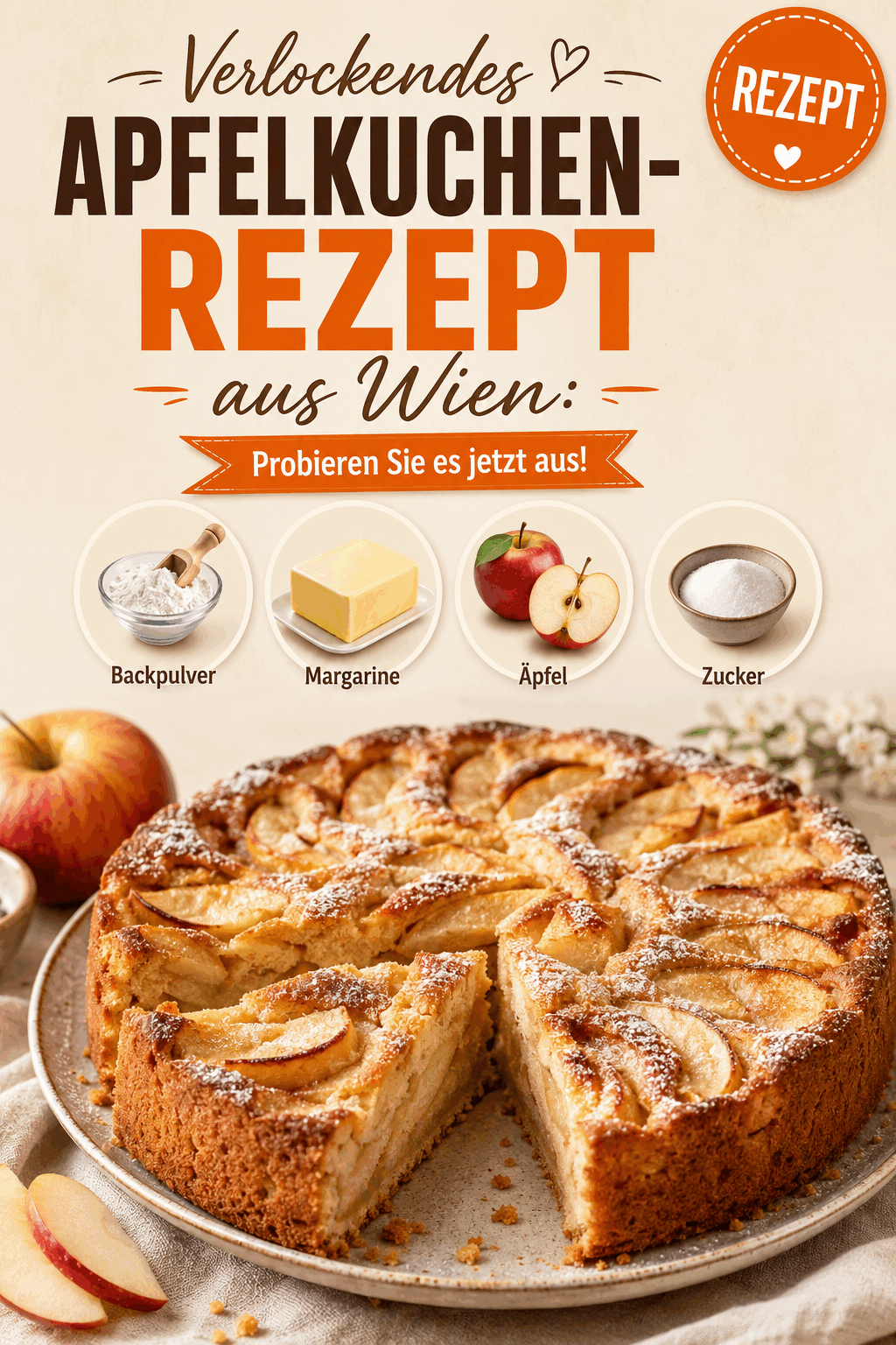 Verlockendes Apfelkuchen-Rezept aus Wien: Probieren Sie es jetzt aus!