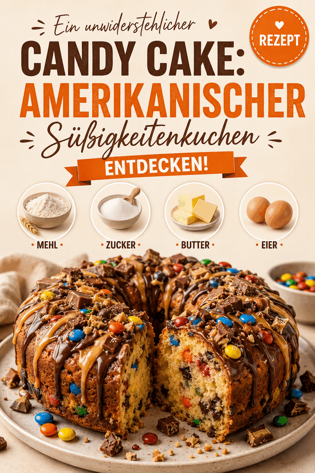 Candy Cake: Ein unwiderstehlicher amerikanischer Süßigkeitenkuchen entdecken!