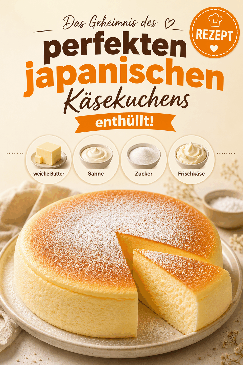 Das Geheimnis des perfekten japanischen Käsekuchens enthüllt!