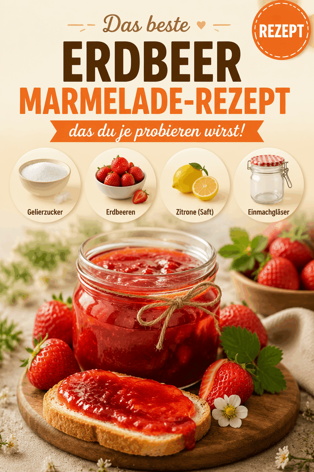 Das beste Erdbeermarmelade-Rezept, das du je probieren wirst!