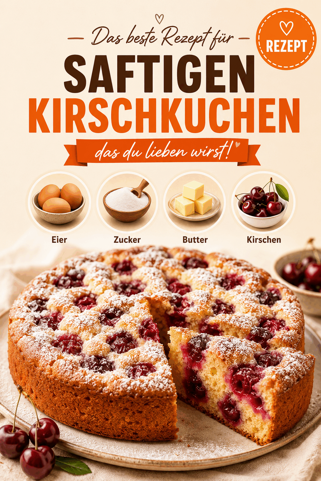 Das beste Rezept für saftigen Kirschkuchen, das du lieben wirst!