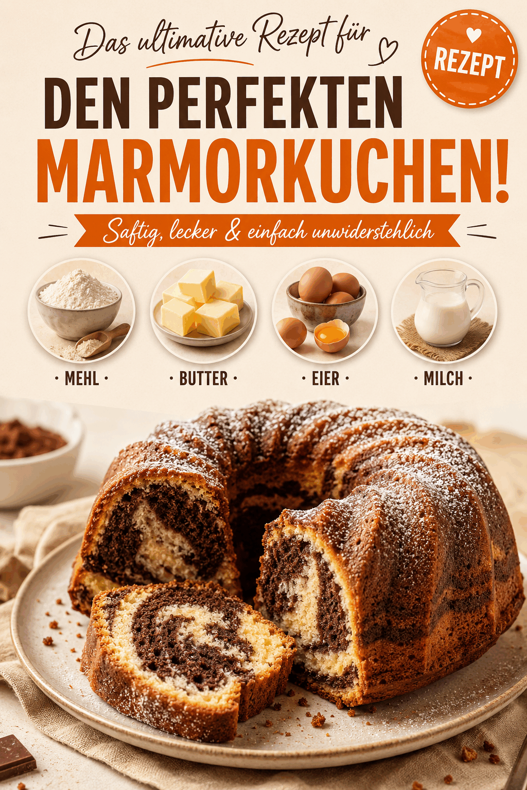 Das ultimative Rezept für den perfekten Marmorkuchen!