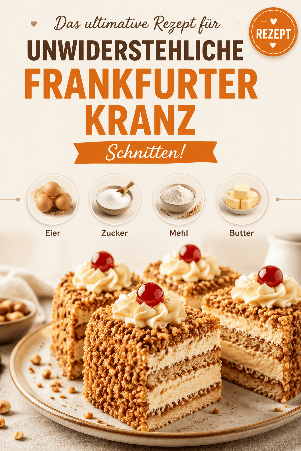 Das ultimative Rezept für unwiderstehliche Frankfurter Kranz Schnitten!