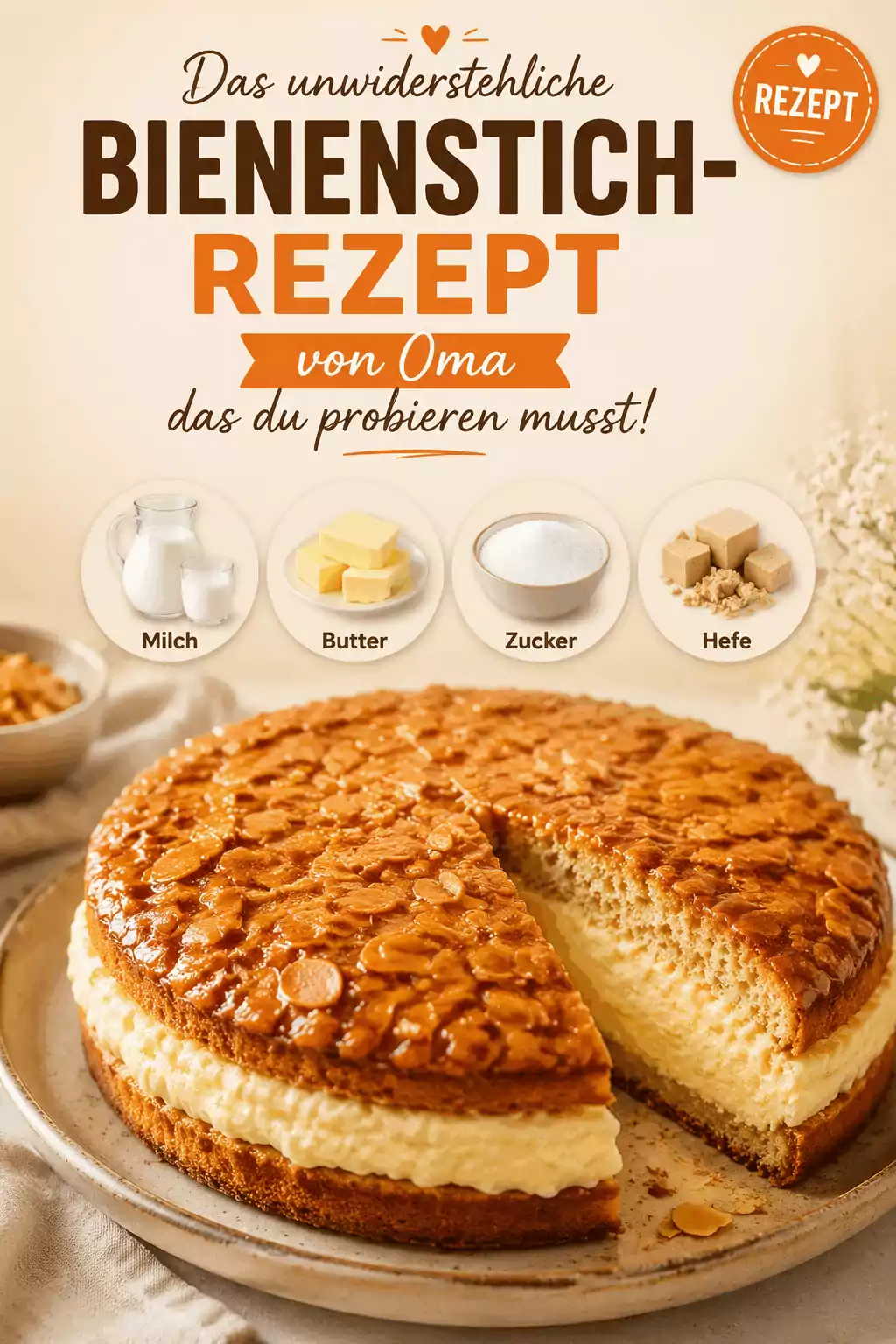 Das unwiderstehliche Bienenstich-Rezept von Oma, das du probieren musst!