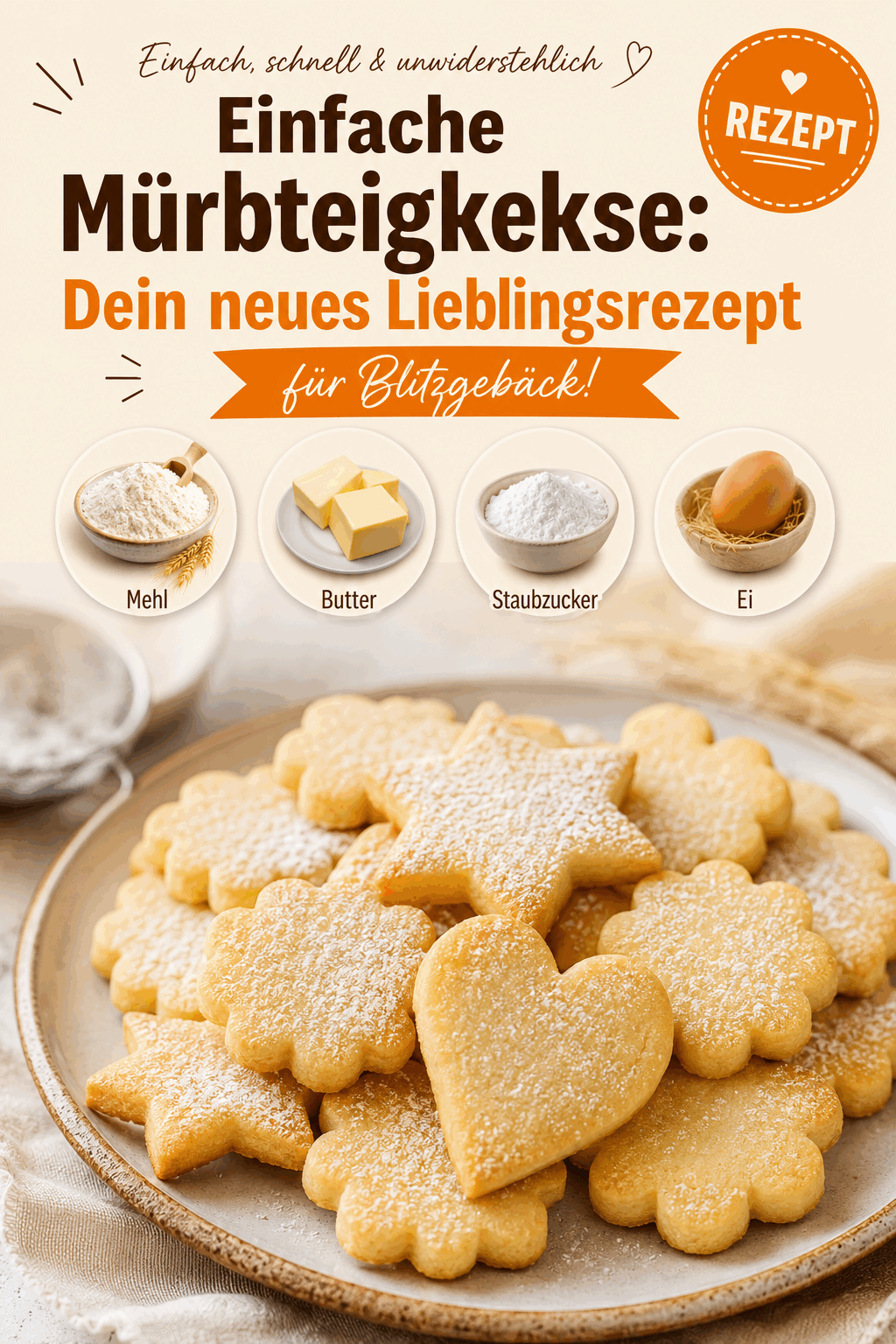 Einfache Mürbteigkekse: Dein neues Lieblingsrezept für Blitzgebäck!