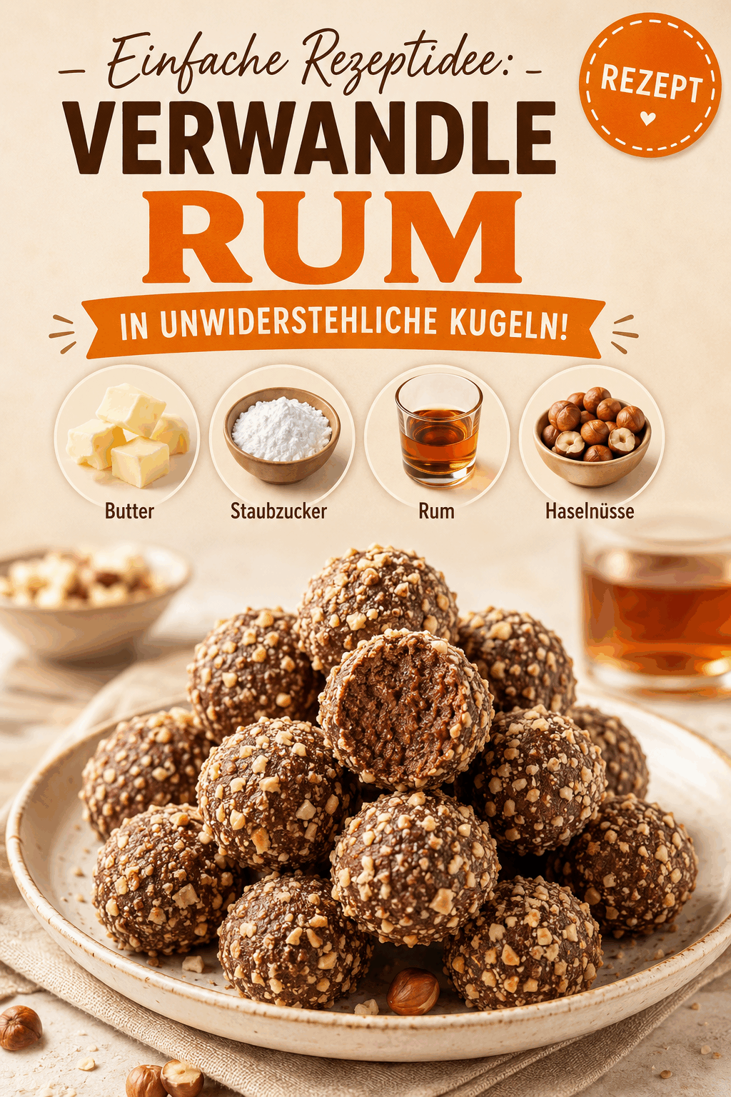 Einfache Rezeptidee: Verwandle Rum in unwiderstehliche Kugeln!