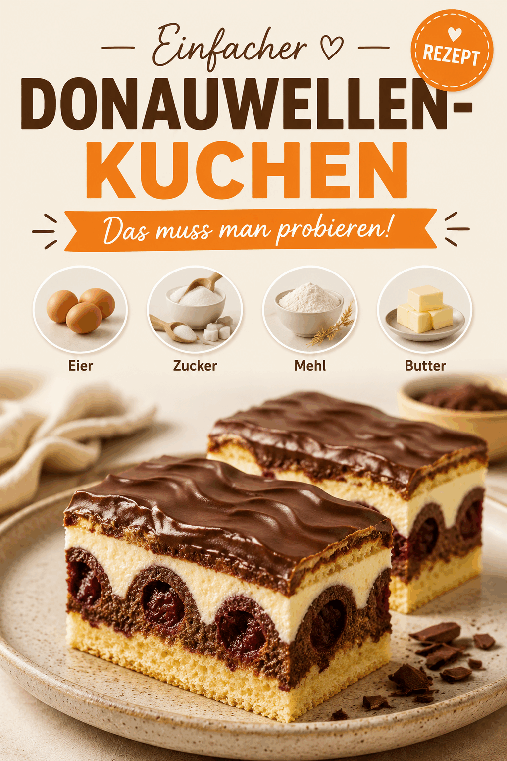 Einfacher Donauwellen-Kuchen – Das muss man probieren!