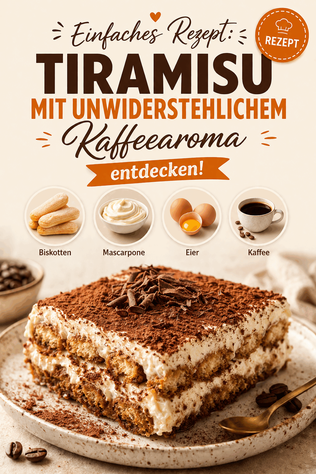 Einfaches Rezept: Tiramisu mit unwiderstehlichem Kaffeearoma entdecken!