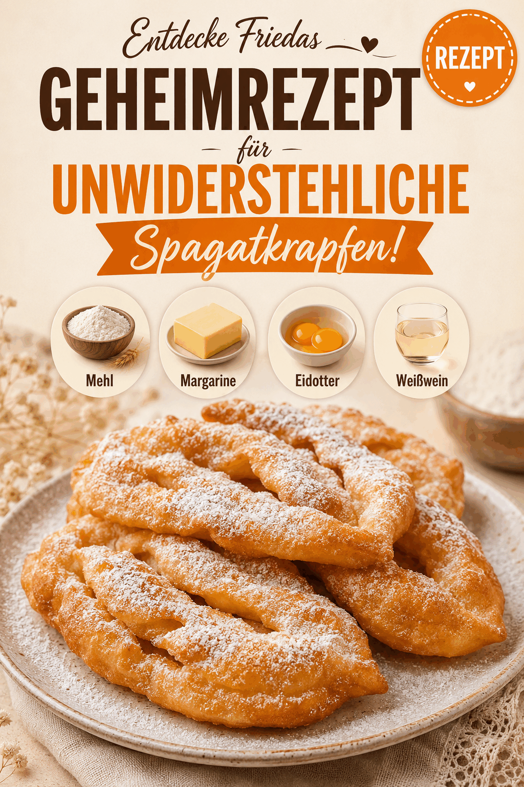 Entdecke Friedas Geheimrezept für unwiderstehliche Spagatkrapfen!