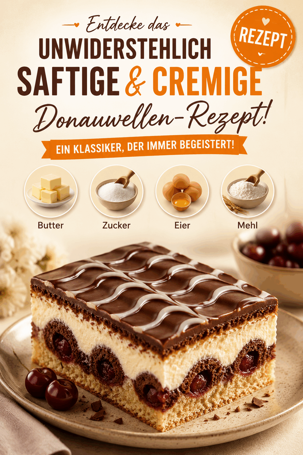Entdecke das unwiderstehlich saftige und cremige Donauwellen-Rezept!