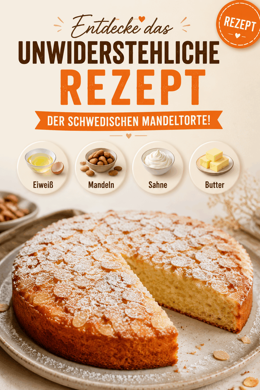 Entdecke das unwiderstehliche Rezept der schwedischen Mandeltorte!