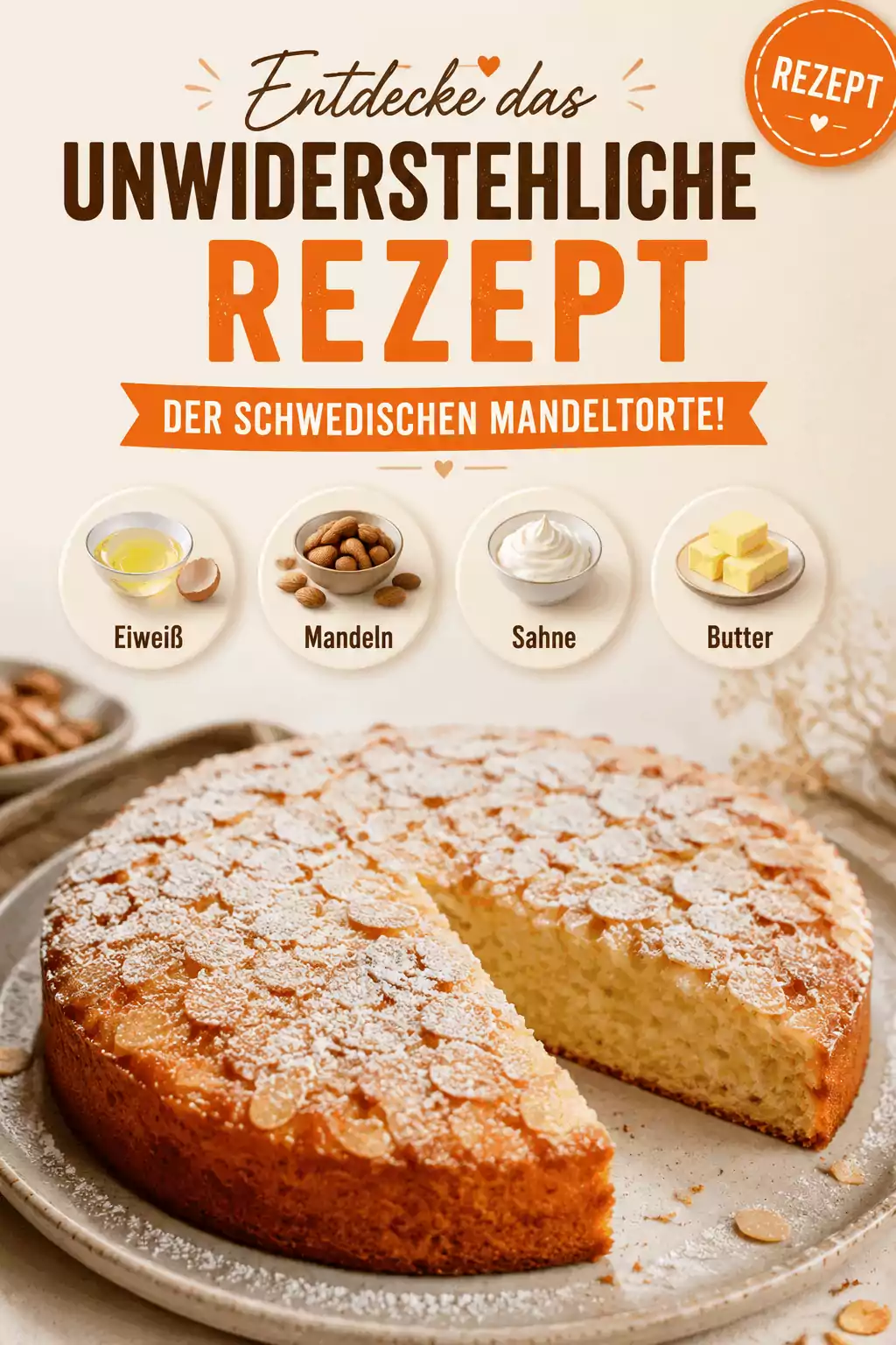 Entdecke das unwiderstehliche Rezept der schwedischen Mandeltorte!