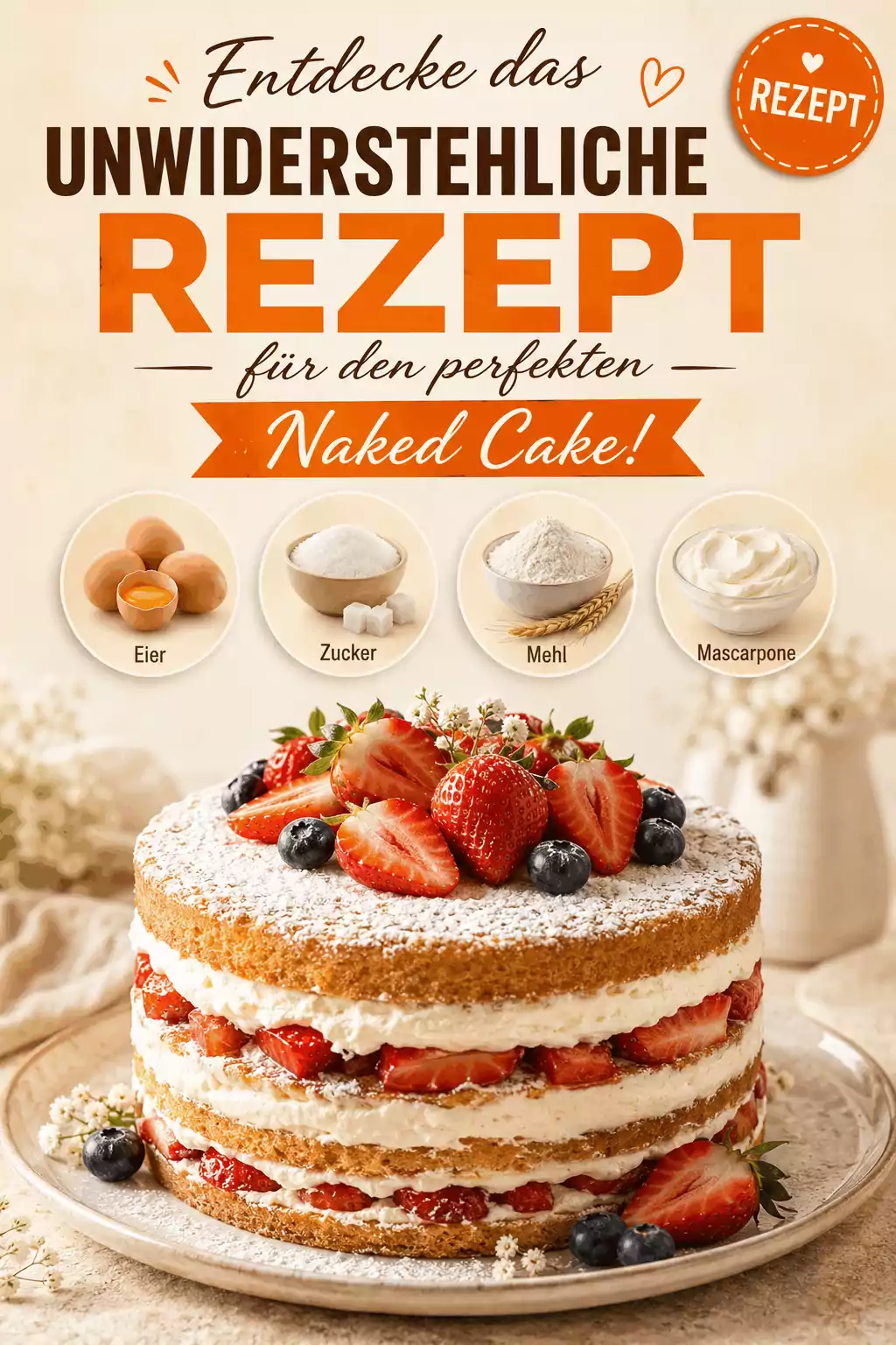 Entdecke das unwiderstehliche Rezept für den perfekten Naked Cake!