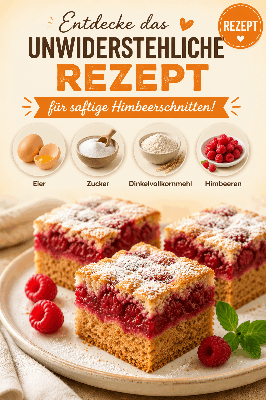 Entdecke das unwiderstehliche Rezept für saftige Himbeerschnitten!